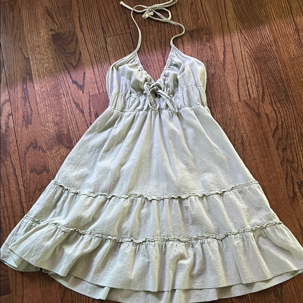 Charming Cream Halter Women  Dress